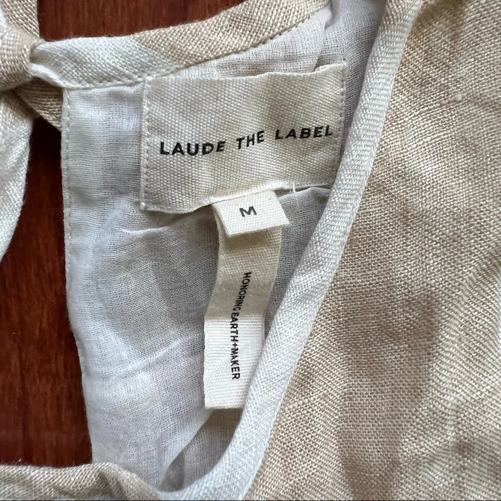 Laude the Label Cotton Linen Tiered Dress - size MEDIUM - Picture 8 of 8